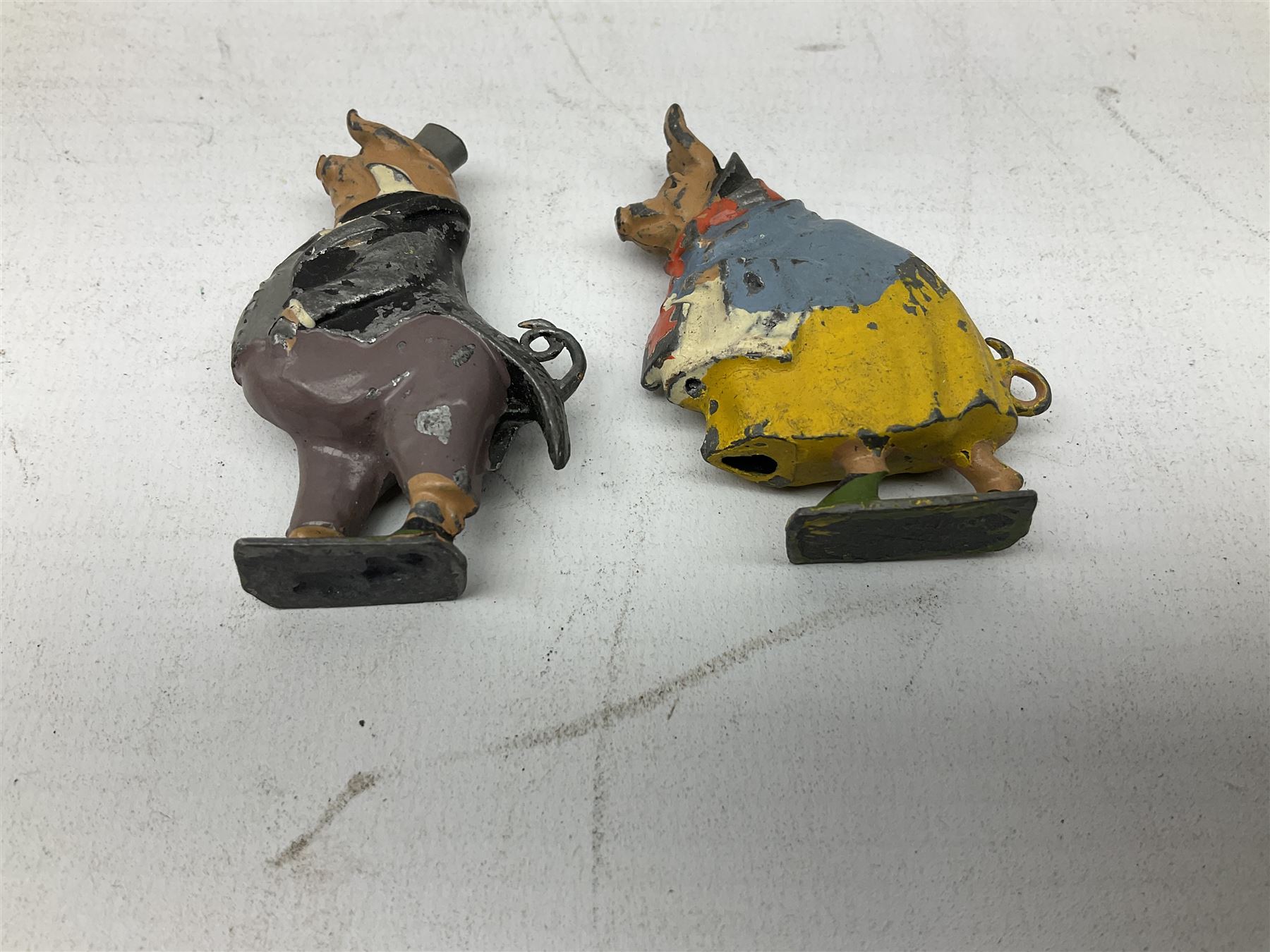 Collection of twenty-two Britains Cadbury's Cococubs play worn lead painted figures to include Mr Pie Porker, Mrs Pie Porker, Tiny Tusks, Captain Kangaroo, Granny Owl and others, Britains Snow White and Doc lead figures and other painted lead figures (30)