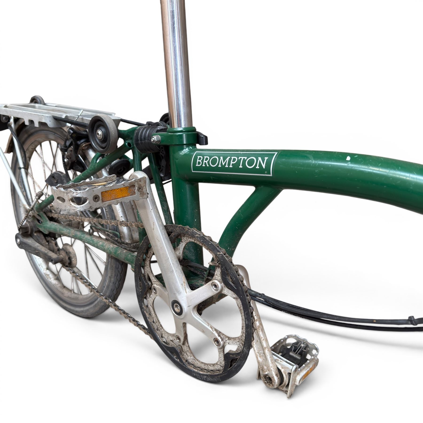 Brompton folding bicycle in green finish