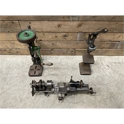 Eclipse mini precision lathe together with pillar drills and magnetic base