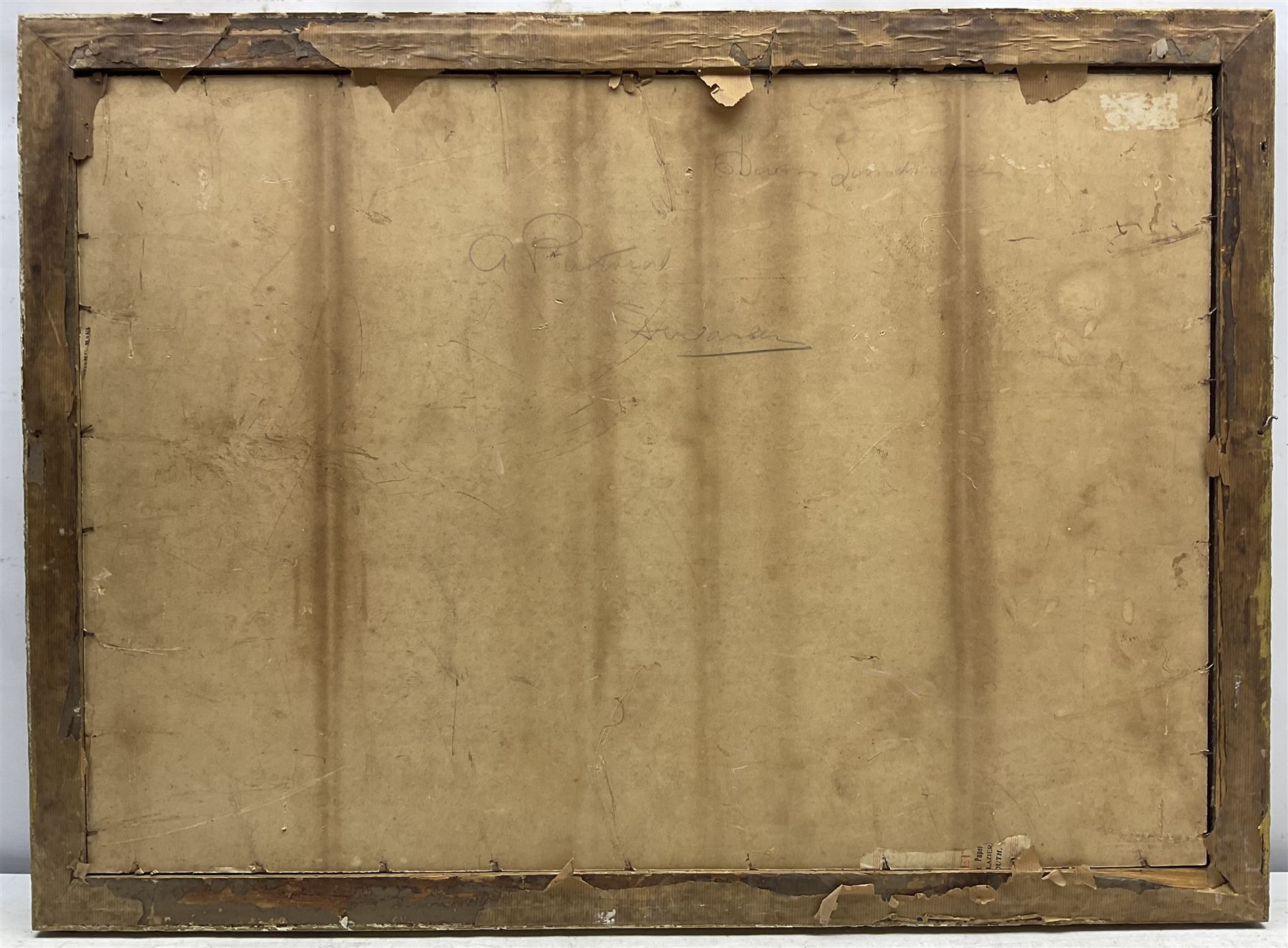 Stephen Frank Wasley (British 1848-1934): Herding Cattle, watercolour heightened in white signed 74cm x 52cm