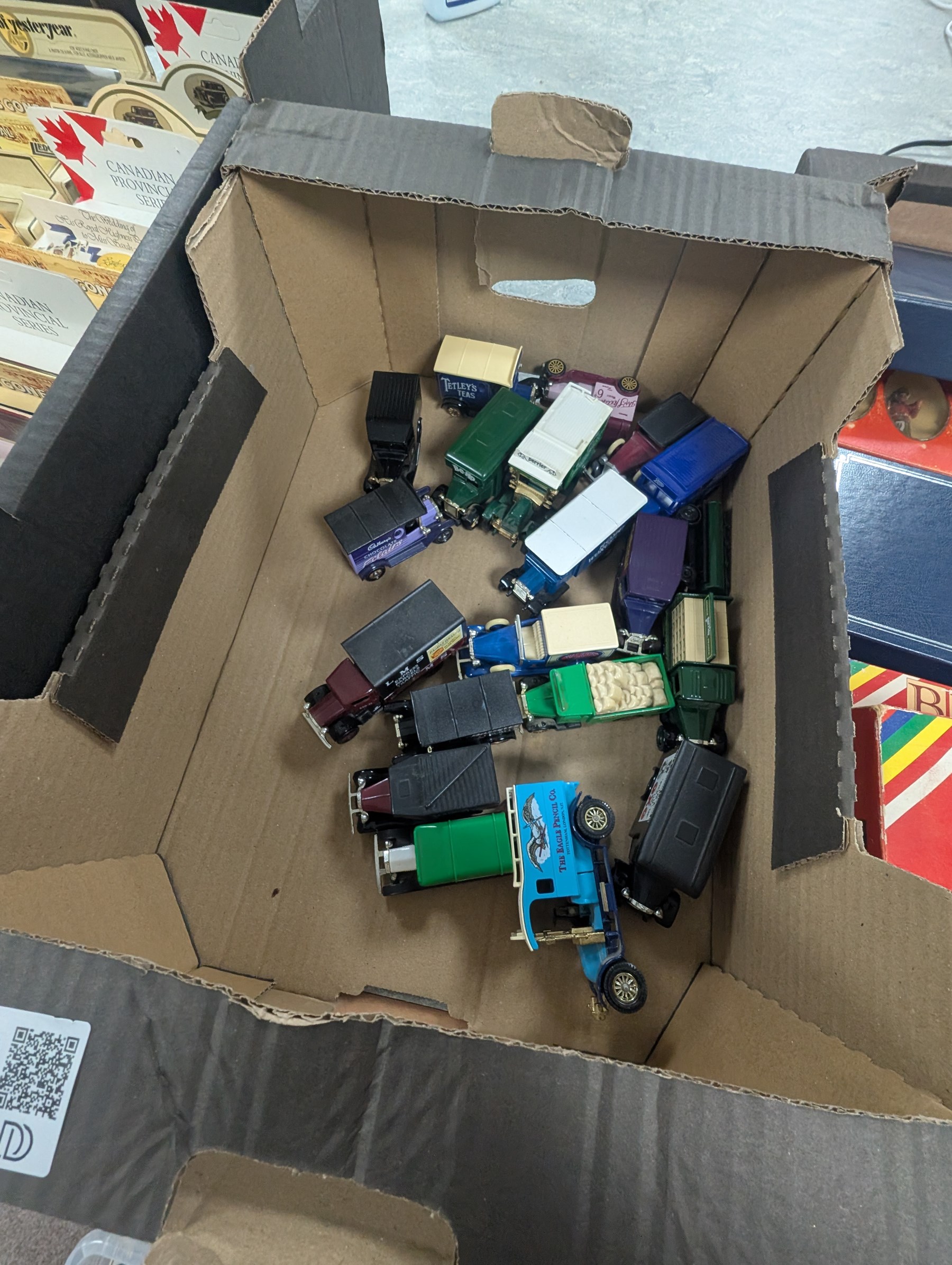 Collection of Britains painted model soldiers and similar, boxed, together with diecast model cars, including LLedo and Matchbox