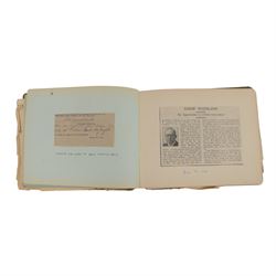 1920s/30s autograph album, with signatures including Oswald Mosley, Noel Coward, Sir Malcolm Campbell, Gerald Du Maurier and Seymour Hicks, in tooled leather album with gilt lettering