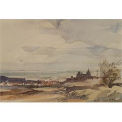 Peter Gilman (British 1928-1984): 'Towards Whitby', watercolour signed, titled and dated 1981 on exhibition label verso 12cm x 17cm 
Notes: illustrated in 'Peter Gilman: Painting East Anglia and Beyond' p.85