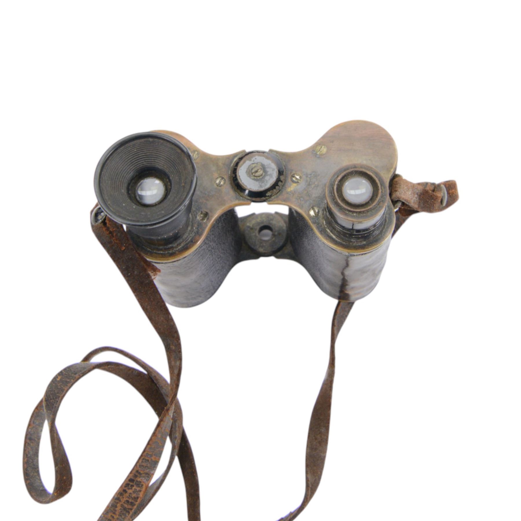 WWI Ross London binocular prismatic No.2 MK II magnification 6 binoculars, together with Aitchison London binocular prismatic No.3 Mark I maginification 6 binocular and two other cased pairs of military field binoculars   