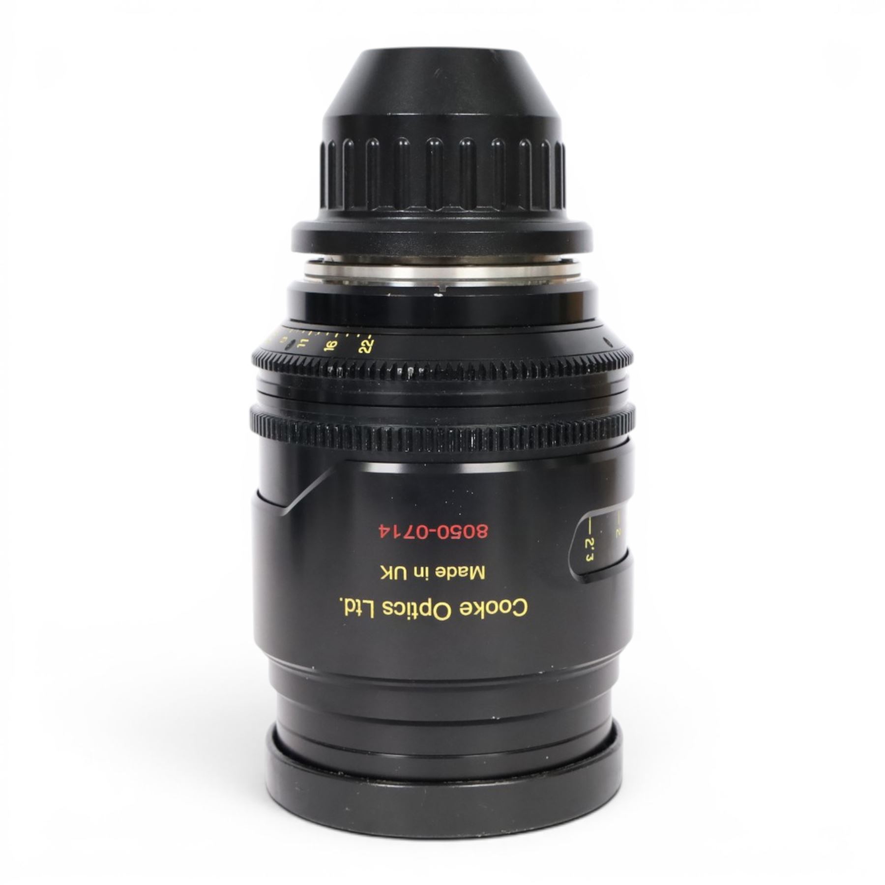 Cooke Mini S4/i 50mm T2.8 prime lens with PL mount, serial no. 8050-0714, with front and back lens caps