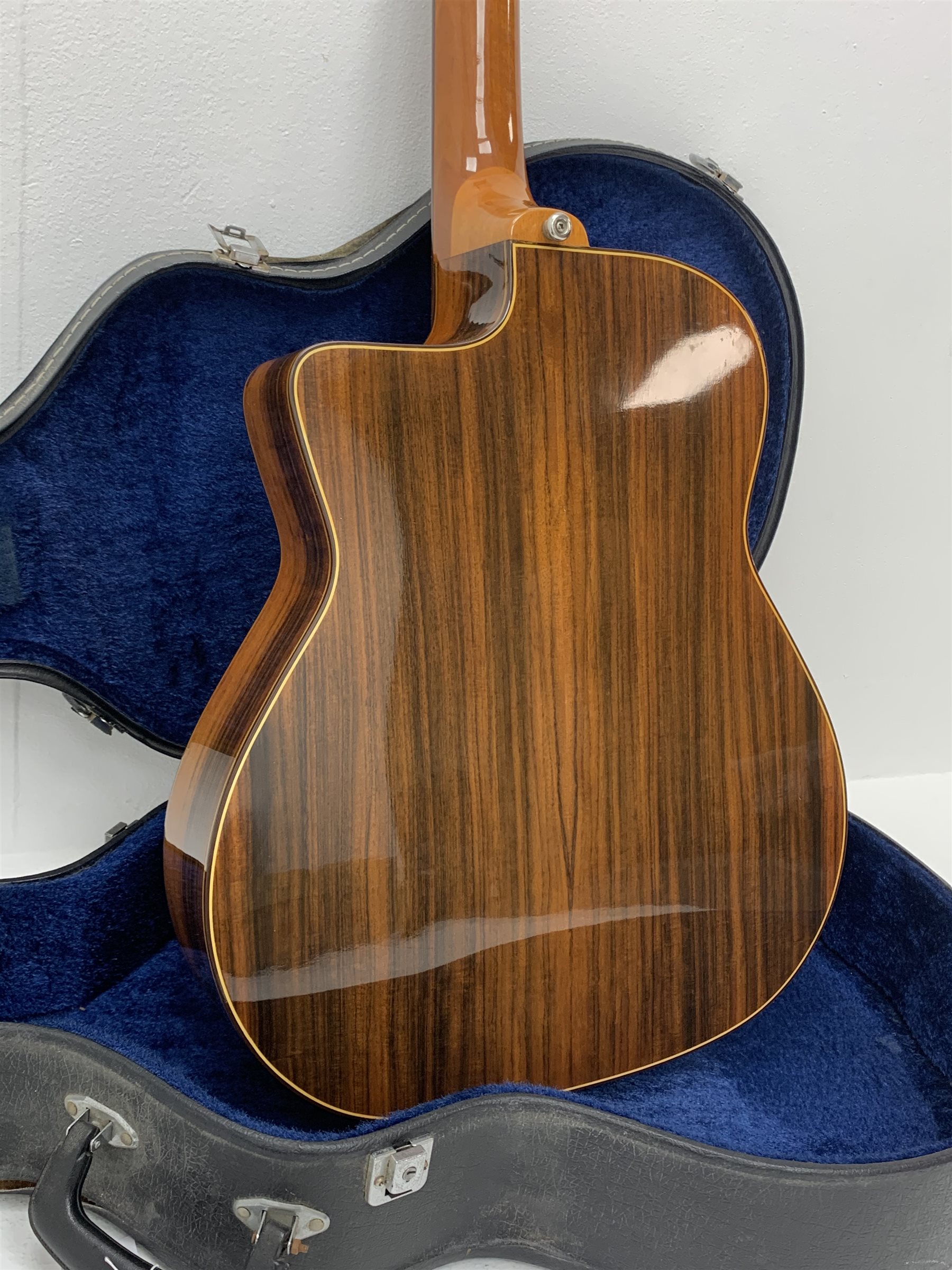 Takeharu MR-302 acoustic guitar by Kiso Suzuki, in carrying case