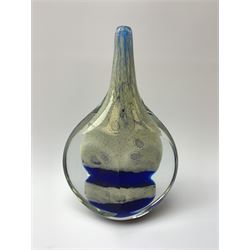 Mdina faceted glass 'Lollipop' vase, signed to base, H20cm