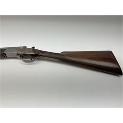 W. Horton 98 Buchanan Street Glasgow 20-bore single barrel centre hammer sporting gun, 71cm octagonal to round barrel with side lever opening, walnut stock with chequered grip and fore-end and steel butt plate, serial no.40334, L110cm SHOTGUN CERTIFICATE REQUIRED