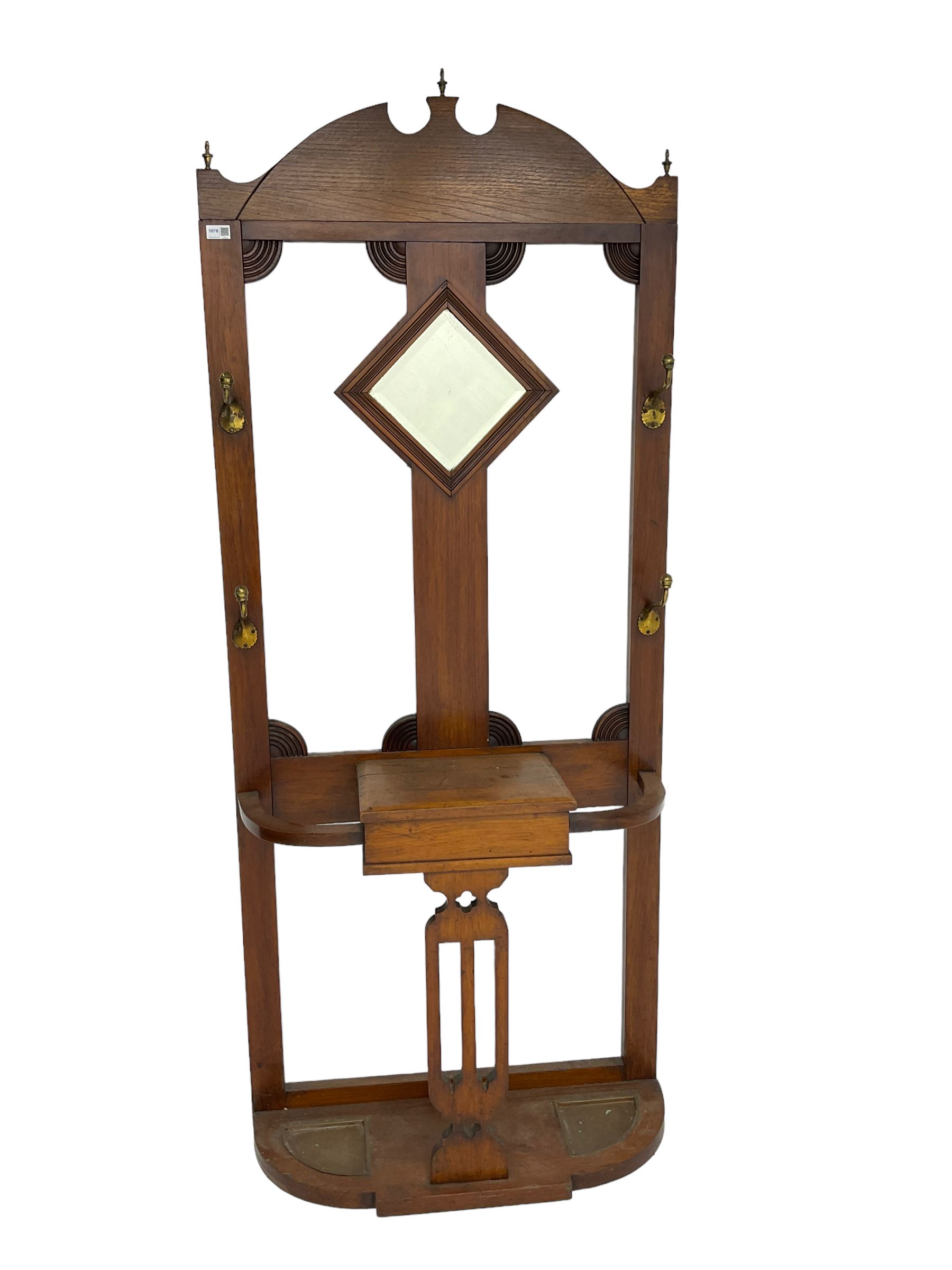 Early 20th century oak hall stand Antique Revival Furniture