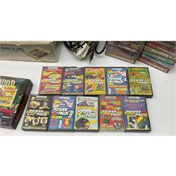 Commodore 64 games computer with boxed 1530 Datassette Unit Model C2N, two joysticks, over seventy games and twenty-two Commodore magazines; polystyrene box inner and card slip-case