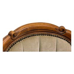 Victorian design beech framed nursing chair