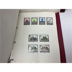 Great British stamps including Queen Elizabeth II mostly commemorative mint decimal issues with 1st class, miniature sheets etc, pre-decimal issues and other QEII stamps with mint and used, housed in four ring binder folders and loose