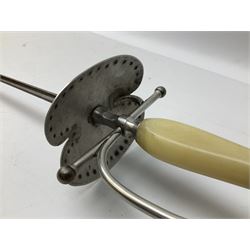 Three reproduction swords - Japanese katana and saya; Tai Chi sword with ornate scabbard; and dress sword with fullered triangular blade and horn handle (3)