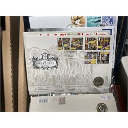 Approximately one hundred and fifteen Royal Mint coin covers, in two ring binder folders and loose, together with approximately 53 grams of Great British pre-1920 and approximately 68 grams of Great British pre-1947 silver threepence coins, and a small quantity of further pre-decimal coins