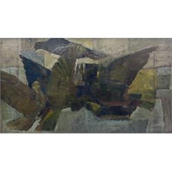 David Williams (Northern British mid 20th century): 'Pigeons', oil on board unsigned, exhibition label verso 59cm x 102cm 
Provenance: exh. Cartwright Hall Art Gallery, Bradford 1961 No.151, where sold for £40, label verso. We are grateful to Bradford District Museums and Galleries for their assistance in cataloguing this lot.
