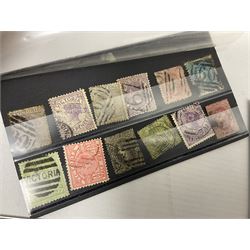 Stamps including Royal Mail PHQ cards, air mail covers, first day covers, Queen Elizabeth II pre decimal stamps etc, in various albums and loose, in one box