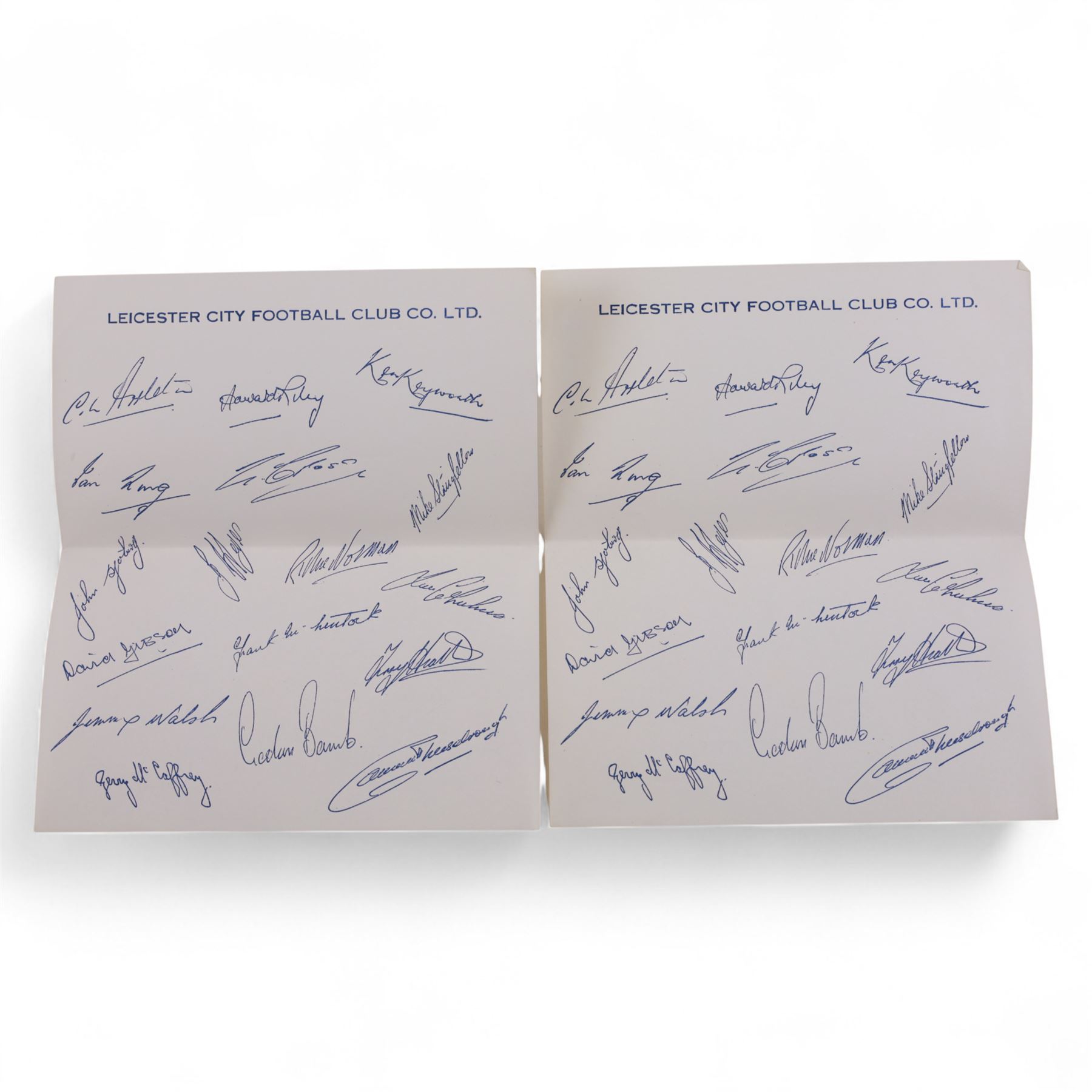 1961 Football Association Challenge Cup Final Leicester City vs. Tottenham Hotspur ephemera, including match programme, three ticket stubs, newspaper clippings,, programme of arrangements, invitations addressed to Mr & Mrs C Appleton to dinners in honour of the cup final, rosette, Sheffield United vs Leicester City 1961 Challenge Cup semi-final programme, highlights record and Success City Wembley 1961 publication