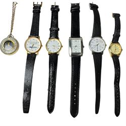 Collection of watches and cufflinks including continental silver pocket watch, gold plated pocket watch, boxed Rotary wristwatch, etc