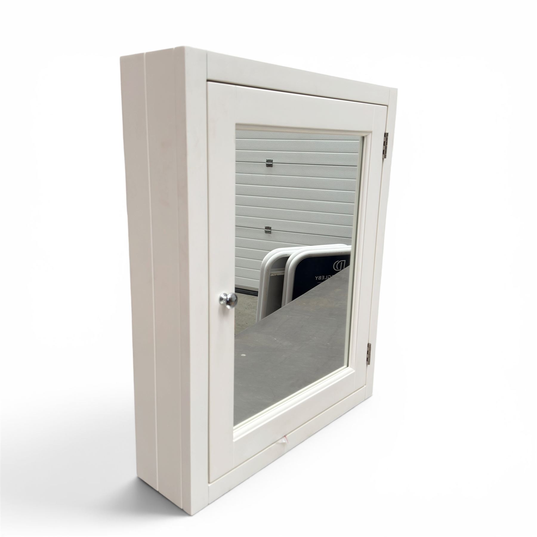 Roper Rhodes - bathroom cabinet with rectangular mirror a
and mounting brackets in a painted white finish