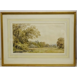  William Henry Pigott (British 1810-1901): Castle in Landscape, watercolour signed 19cm x 33cm  