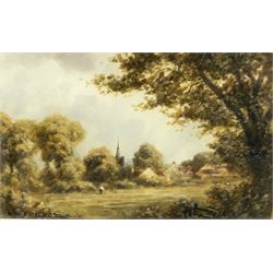 Tom Dudley (British 1857-1935): 'Ruffolk', watercolour sketch signed and titled 15cm x 24cm 