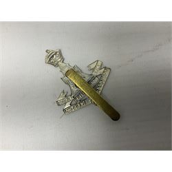 Limited edition Spode Green Howard's twin handled loving mug, no 205/300, with certificates, together with a Green Howards cased Tercentenary medal (1688-1988), cap badge and embroidered patch, largest H11.5cm