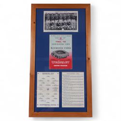F.A. Cup Final Wembley 1963 Leicester City V Manchester United match programme, displayed ...