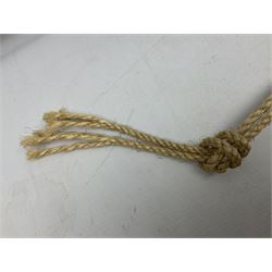 19th Century tipstaff, with brass finial and hardwood handle, L48cm