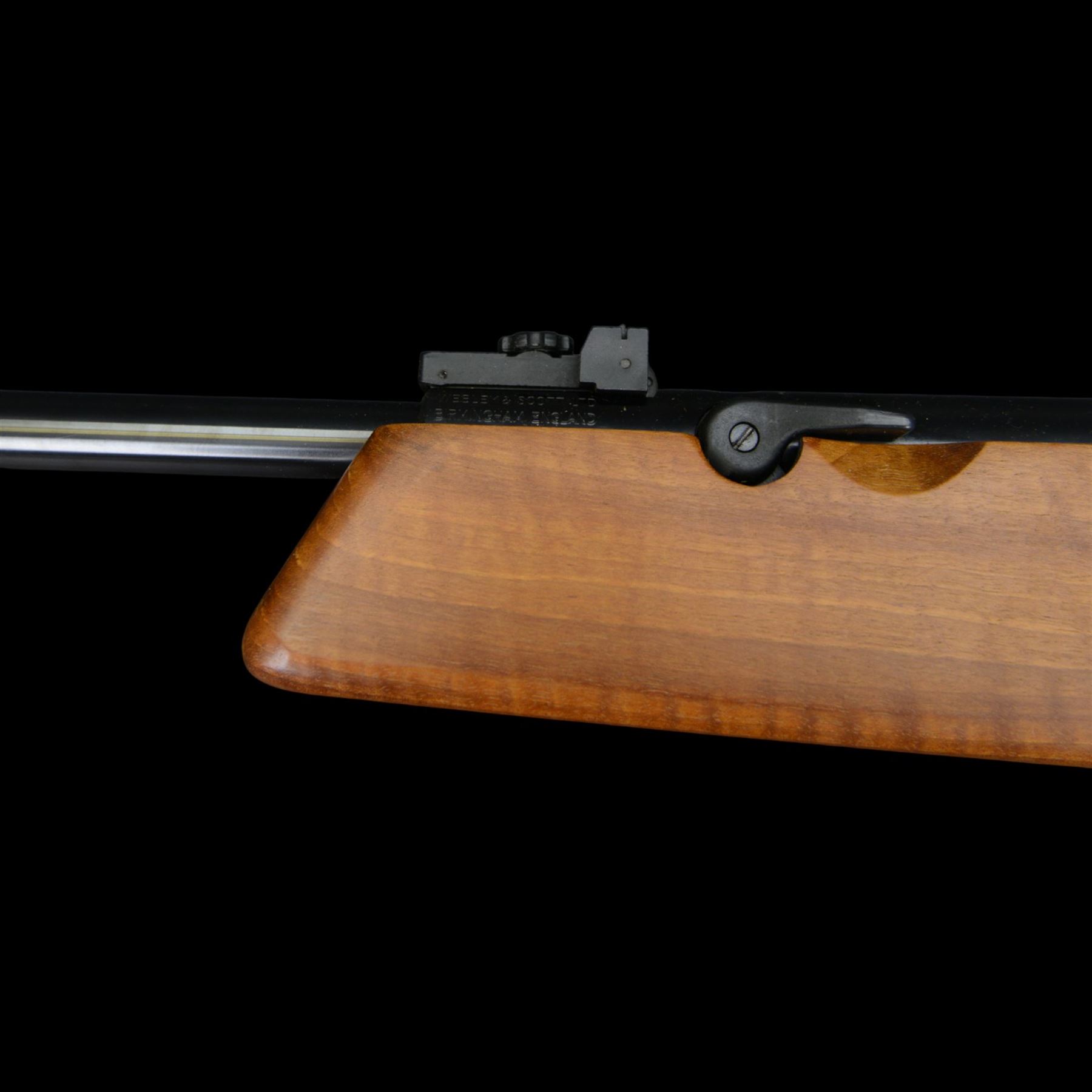 Webley Osprey .177 side-lever air rifle, 18 inch barrel with adjustable sights, serial number 4464, overall L109cm