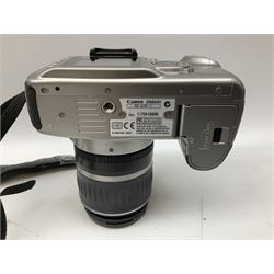 Canon EOS 300D Digital SLR in silver, with Canon 'Zoom Lens EF-S18-55mm 1:3.5-5.6', with soft shell bag and instruction manual