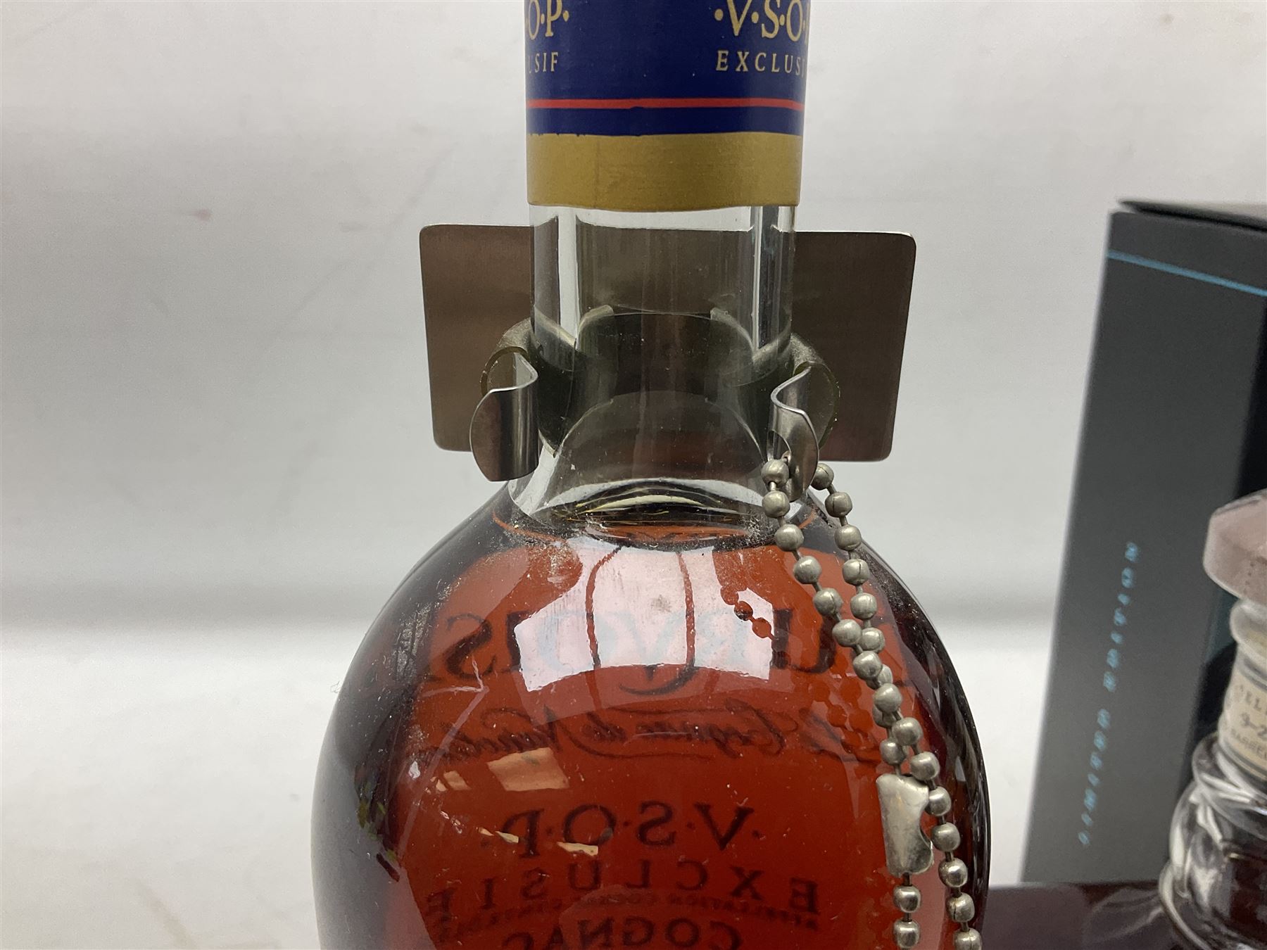 Jack Daniels, single barrel Tennessee whisky, 700ml, 45% vol, Jack Daniels, Tennessee whiskey master distiller series No.4, 700ml, 43% vol, and Courvoisier VSOP cognac, 70cl, 40% vol (3)