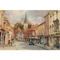 Terry Logan (British 1938-): Yorkersgate Malton, watercolour signed 24cm x 35cm