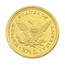 United States of America 1901 Liberty head gold two and a half dollar coin