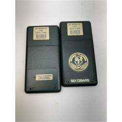 Box of Henri Wintermans Half Corona cigars, together with a collection of lighters, including Ronson, Calibri and Mosda examples, contained within an empty Dannemann Brasil cigar box and other smoking related collectables