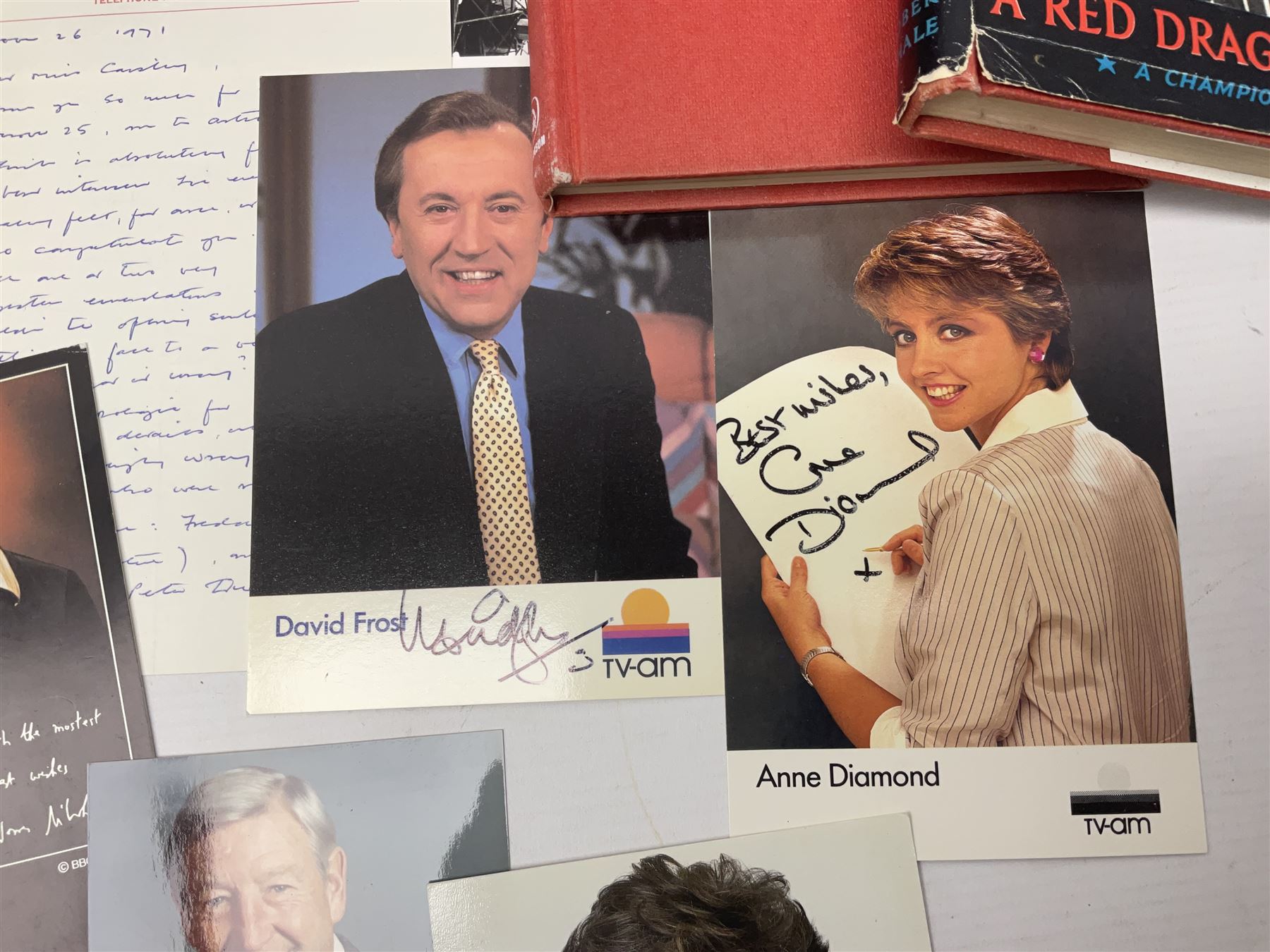 James Bond Casino Royale book signed by Daniel Craig, Judy Dench and other case members, together with Beatles book and Wing dust cover with spurious signature and other signed TV and sport memorabilia 