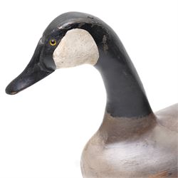 Carved decoy model of a Goose, c1900, W61cm