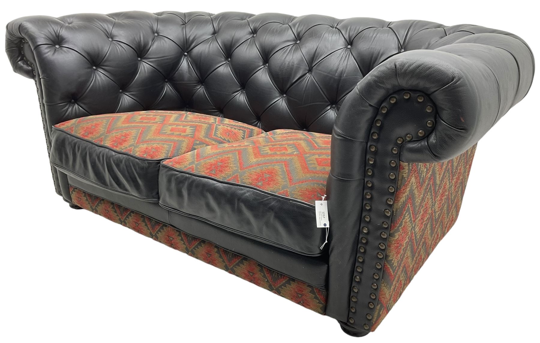 Barker and Stonehouse chesterfield two seat sofa, upholstered in