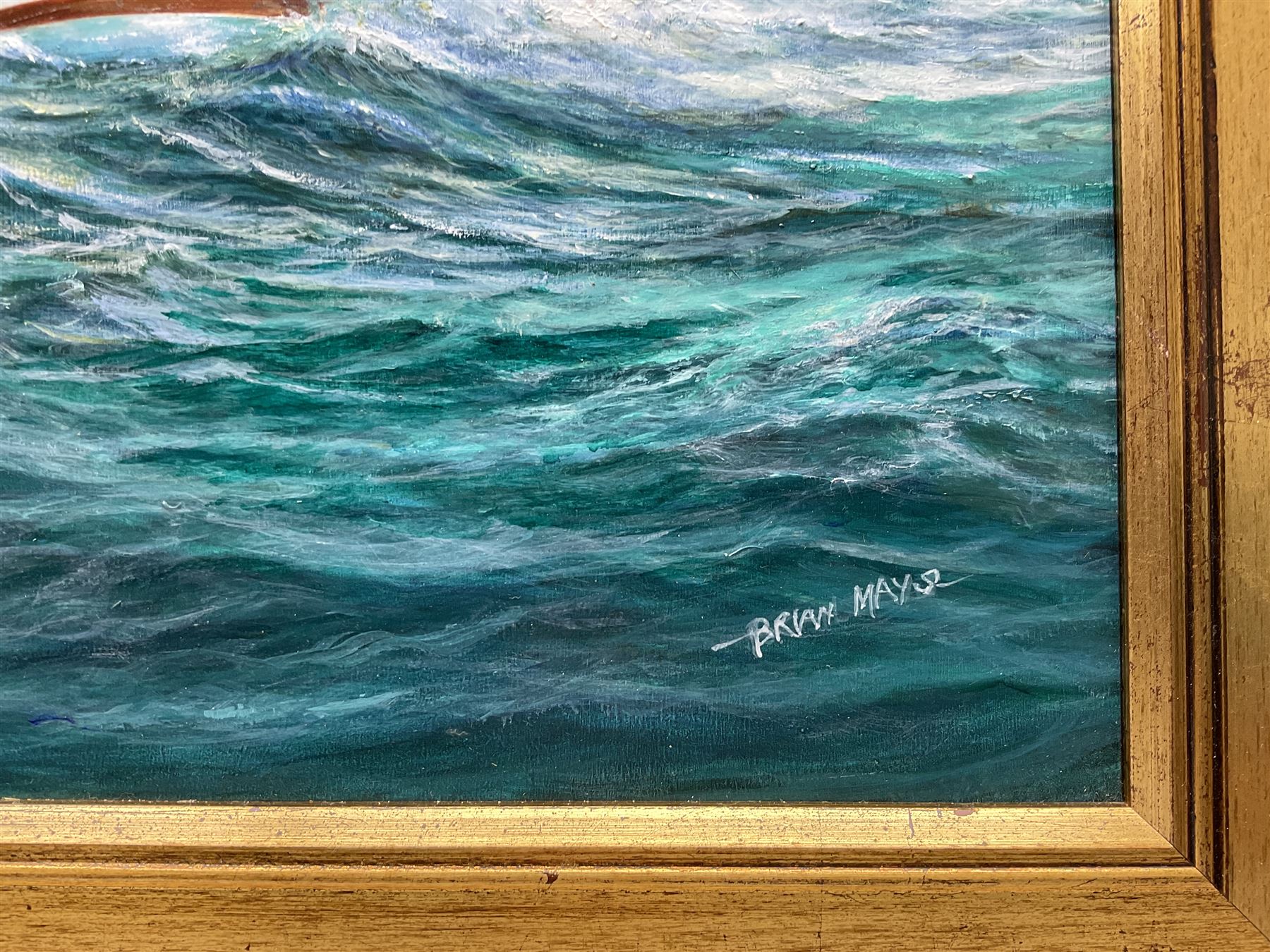 Brian Mays (British 1938-2005): 'Marionette IX at the Point of Losing her Mast - Cowes Week 1986', oil on board signed, titled verso 39cm x 29cm 
Provenance: direct from the family of the artist.