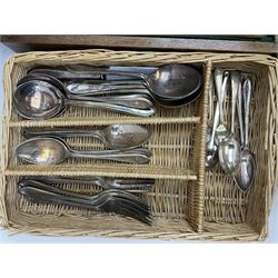 20th century Joseph Elliot & Sons cased canteen of cutlery together with other cutlery to include silver-plate examples