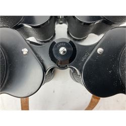 Nine cased pairs of binoculars, to include Tohyoh 22x70, Greenkat 7x- 12x50, Chinon, Fisher-Dietz 7x50, etc