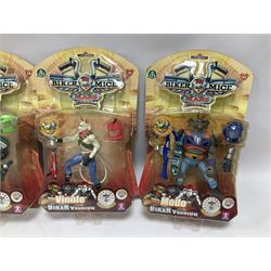 Biker Mice From Mars - Character Options 2-in-1 Bike Blaster; and four carded figures comprising Night Shift, Modo, Vinnie and Throttle; together with six Mattel Max Steel carded figures; all in unopened blister packs (11)