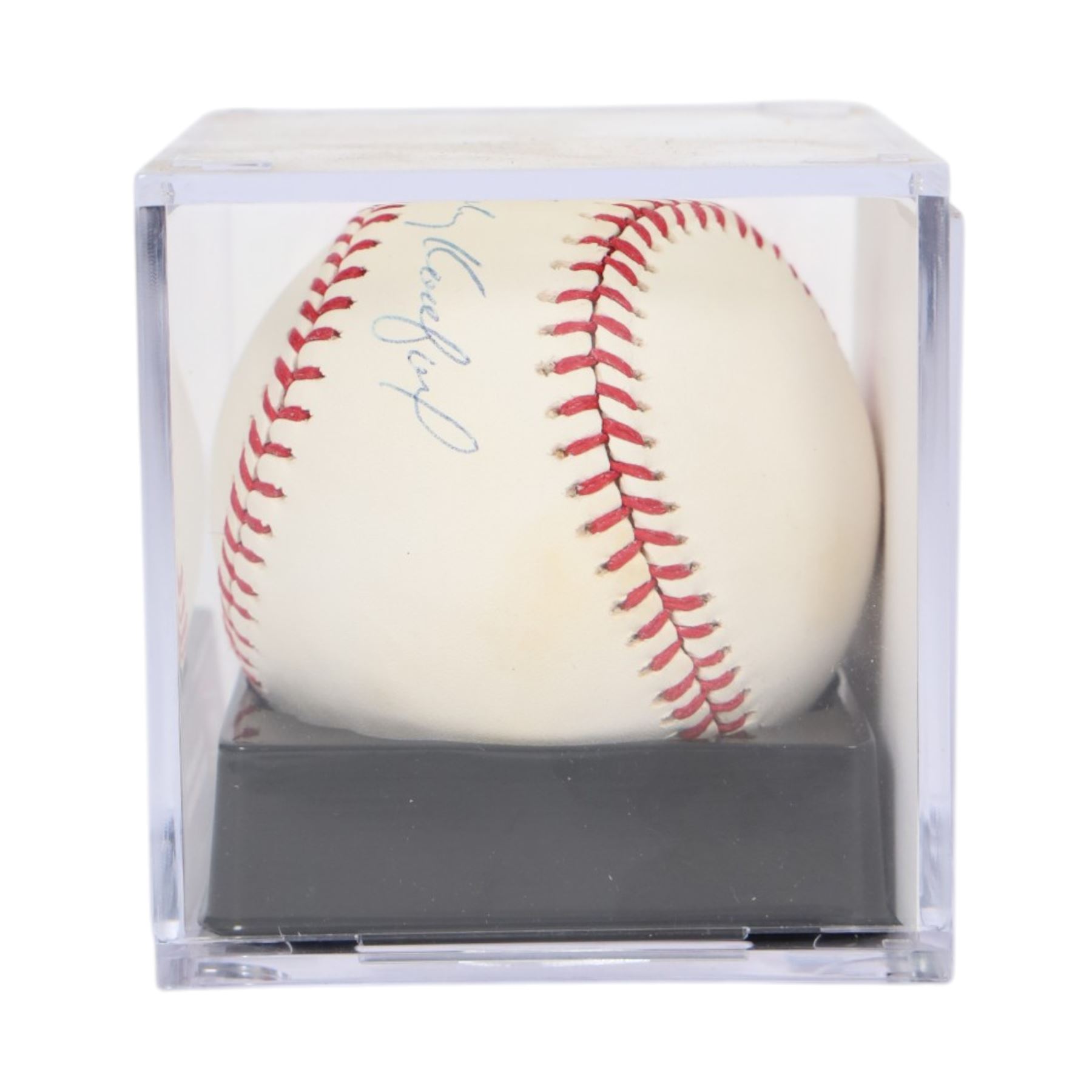 Signed Sandy Koufax Rawlings baseball, contained within an acrylic display box, with certificate of authenticity