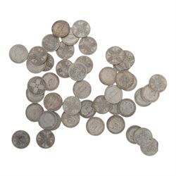 Approximately 907 grams of Great British pre-1920 silver half crown coins