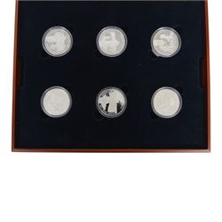 The Royal Mint United Kingdom 2006 'The Victoria Cross Silver Proof Crown Collection' eighteen coin set, cased with certificates