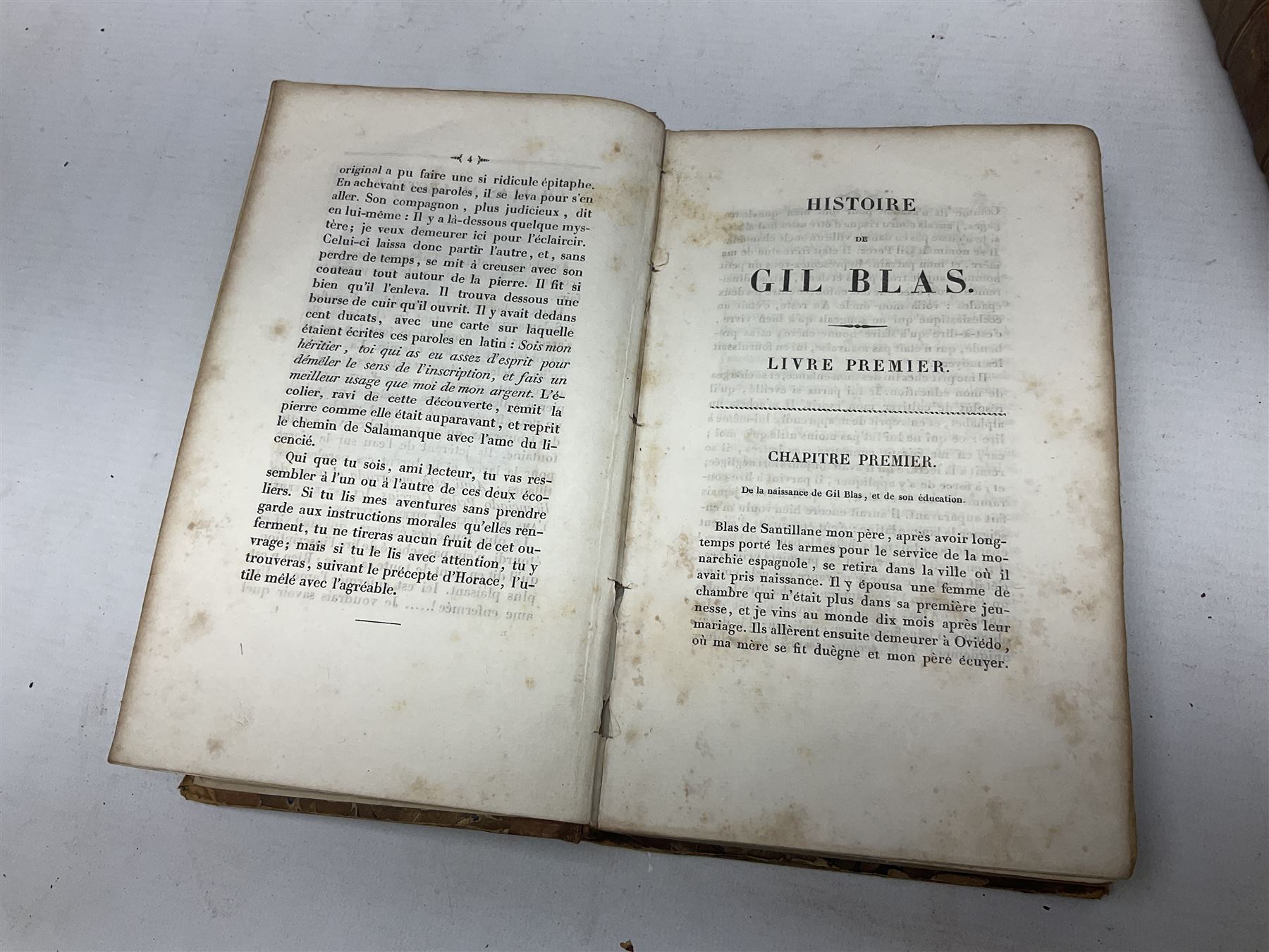  Coelebs; In Search of a Wife, fifth edition in two leather bound volumes London 1809, together with Tome Troisieme; Histoire De Gils Blas De Santillane, two leather bound volumes Paris 1831 and Dramatic Miscellanies one leather bound volume London 
