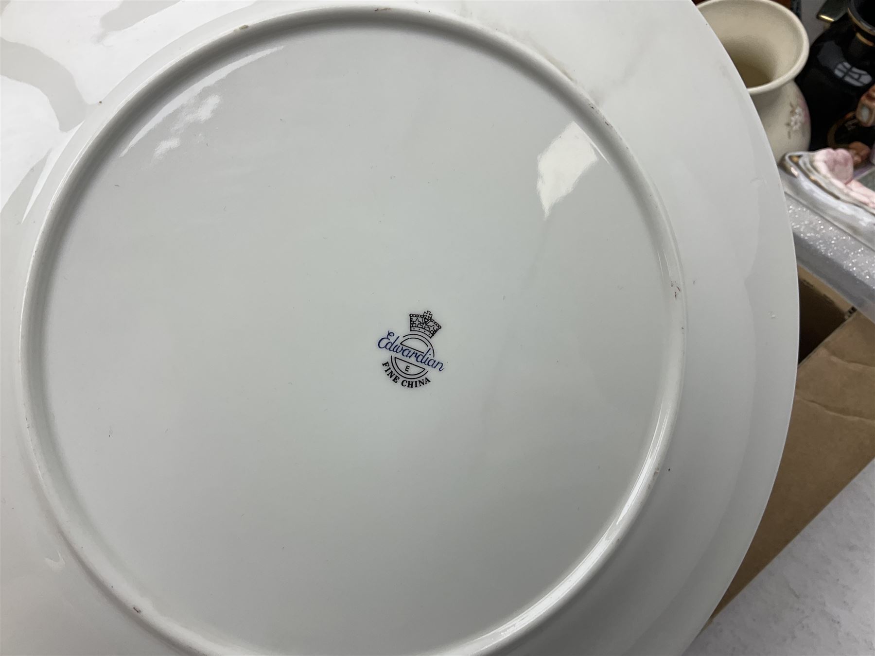 Quantity of boxed Saving the Gorillas in the Mist figures, boxed Royal Doulton glasses, art glass, ceramics etc in four boxes