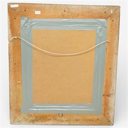 Rococo revival style giltwood and gesso wall mirror, the rectangular frame with layered mouldings, the main frieze carved with scrolling acanthus leaves and stylised floral detail, the inner edge enriched with bead-and-reel moulding, enclosing a rectangular mirror plate