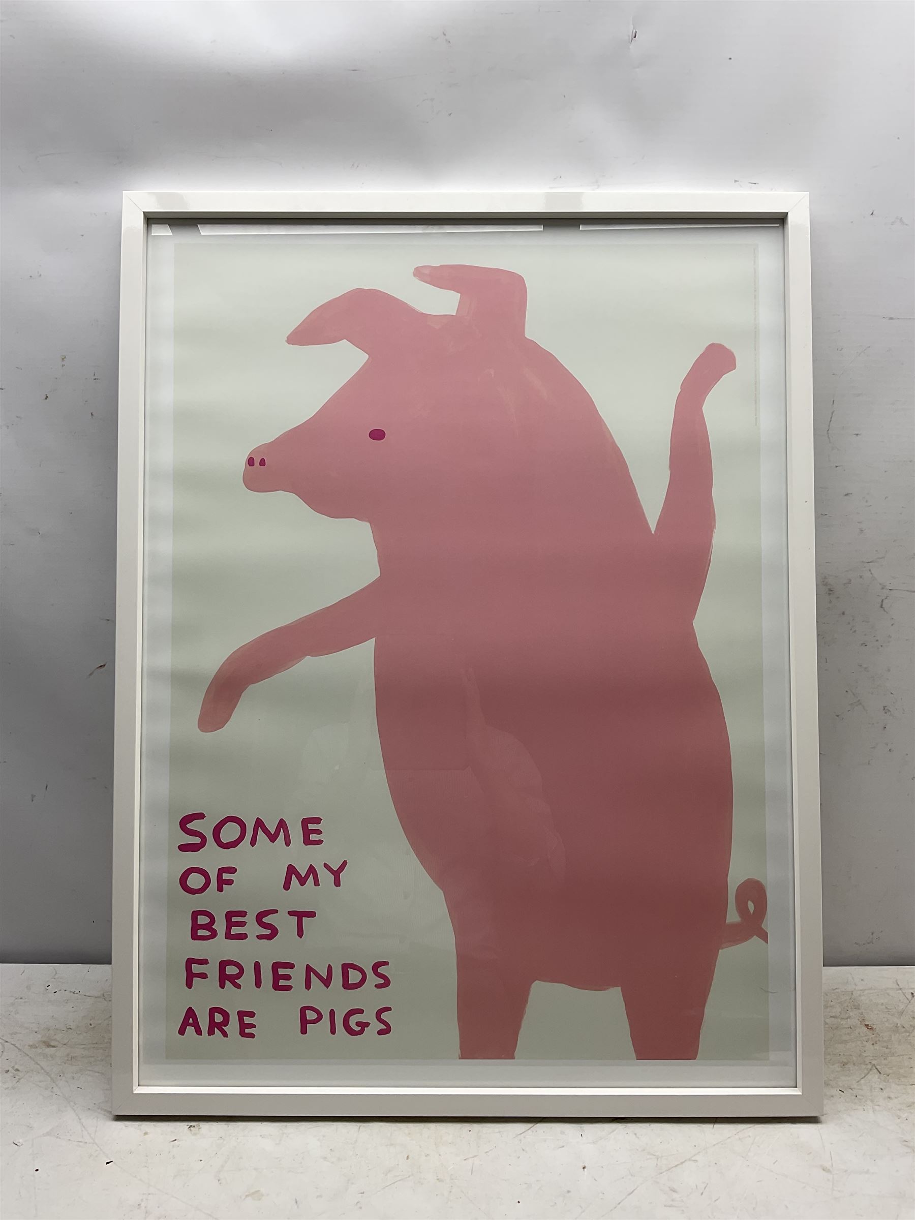 David Shrigley OBE (British 1968-): 'Some of my best friends are pigs', offset lithographic poster 79cm x 59cm
