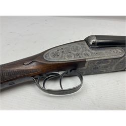 SHOTGUN CERTIFICATE REQUIRED - Spanish Laurona 12-bore double barrel side-by-side sidelock ejector sporting gun with 70cm (27.5