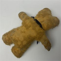 Lefray teddy bear, together with a smaller play worn teddy bear, tallest H53cm